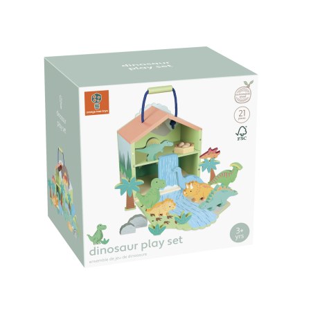 Ξύλινοι Δεινόσαυροι Play Set Orange Tree Toys (FSC®)