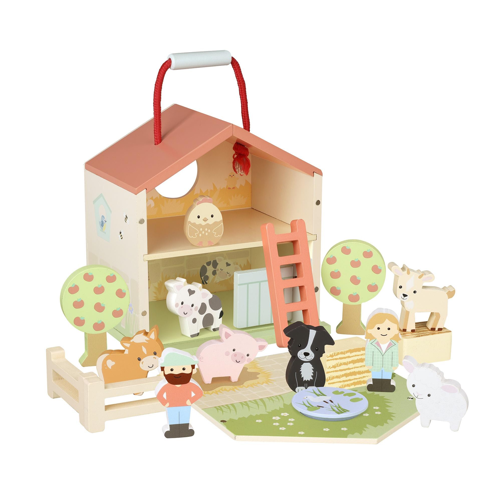 Ξύλινος Αχυρώνας Farmyard Play Set Πορτοκαλί Tree Toys (FSC®)
