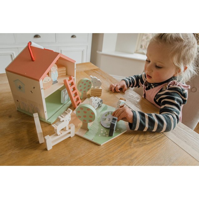Ξύλινος Αχυρώνας Farmyard Play Set Orange Tree...