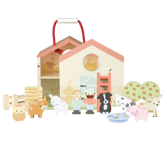 Ξύλινος Αχυρώνας Farmyard Play Set Orange Tree...