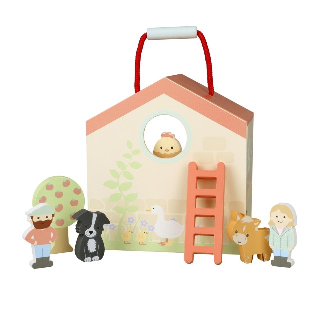 Ξύλινος Αχυρώνας Farmyard Play Set Orange Tree...