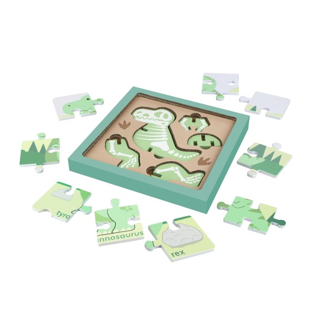 Σετ 2 Παζλ T-Rex Dinosaurs Orange Tree Toys (FSC®)
