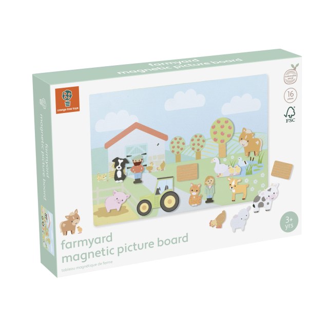 Μαγνητικός Πίνακας με Ζωάκια Farmyard Orange...