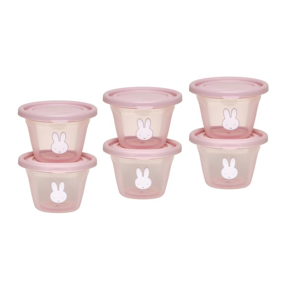 Σετ 6 Φαγητοδοχείων 120ml Miffy Pink KOKO