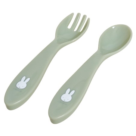 Σετ Κουταλάκι και Πηρούνι 16 cm Miffy Green KOKO