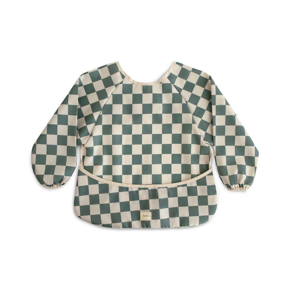 Σαλιάρα με Μανίκια Olive Check - Mushie