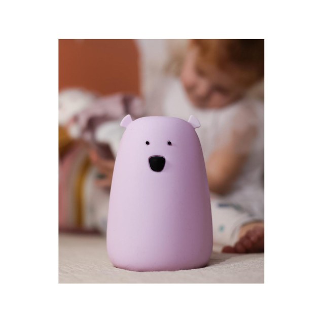 Φωτιστικό Σιλικόνης Bear Lamp Lavender 16cm -...