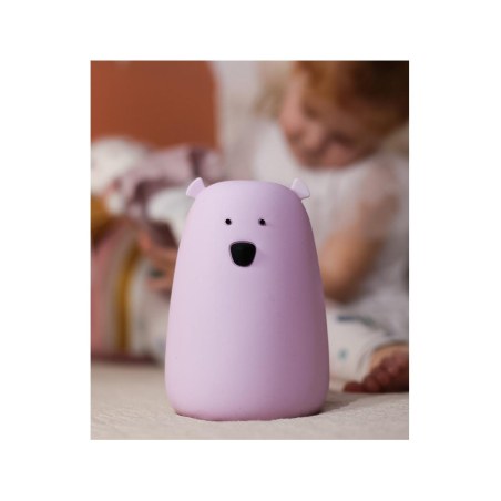 Φωτιστικό Σιλικόνης Bear Lamp Lavender 16cm - Rabbit & Friends