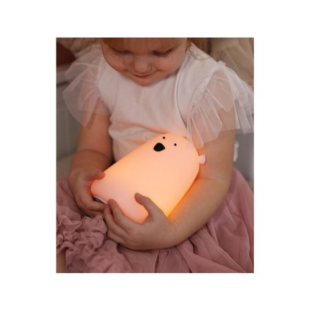Φωτιστικό Σιλικόνης Bear Lamp Lavender 16cm - Rabbit & Friends