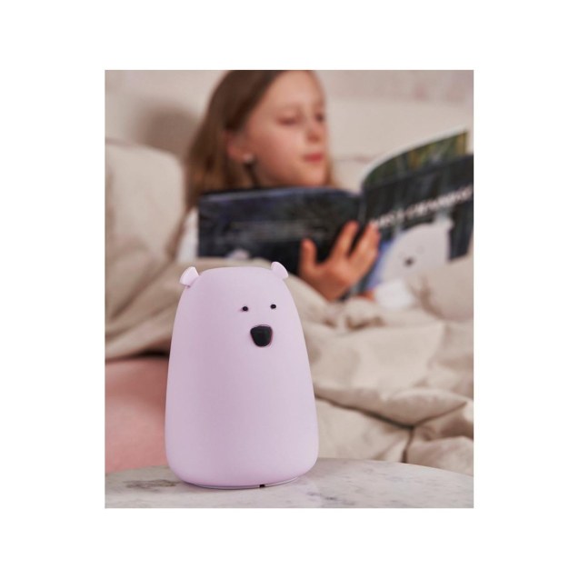 Φωτιστικό Σιλικόνης Bear Lamp Lavender 16cm -...