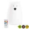 Φωτιστικό Σιλικόνης Bear 16cm με Τηλεχειριστήριο White - Rabbit & Friends