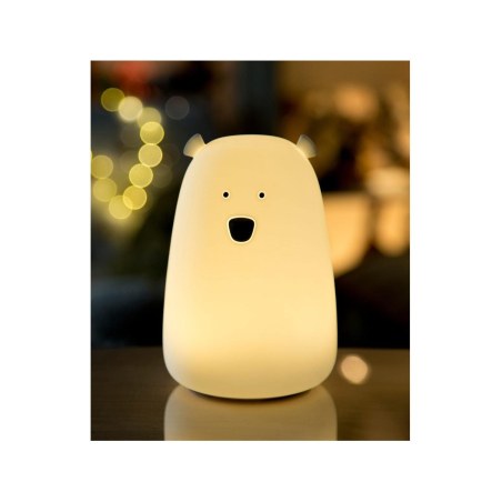 Φωτιστικό Σιλικόνης Bear 16cm με Τηλεχειριστήριο White - Rabbit & Friends
