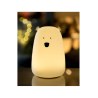 Φωτιστικό Σιλικόνης Bear 16cm με Τηλεχειριστήριο White - Rabbit & Friends
