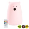 Φωτιστικό Σιλικόνης Bear Lamp Pink 16cm με Τηλεχειριστήριο Rabbit & Friends