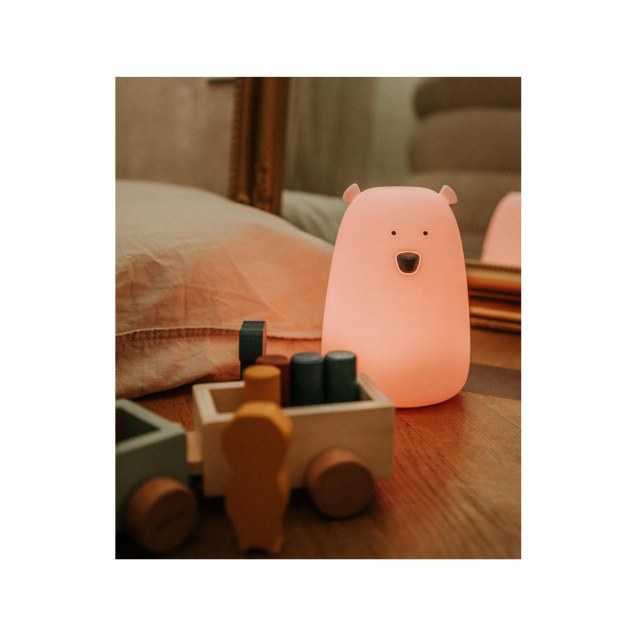 Φωτιστικό Σιλικόνης Bear Lamp Pink 16cm με...