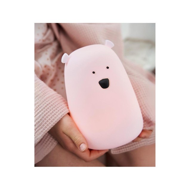 Φωτιστικό Σιλικόνης Bear Lamp Pink 16cm με...