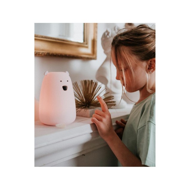 Φωτιστικό Σιλικόνης Bear Lamp Pink 16cm με...
