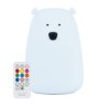 Φωτιστικό Σιλικόνης Bear Lamp Cold Blue 16 cm με Τηλεχειριστήριο Rabbit & Friends