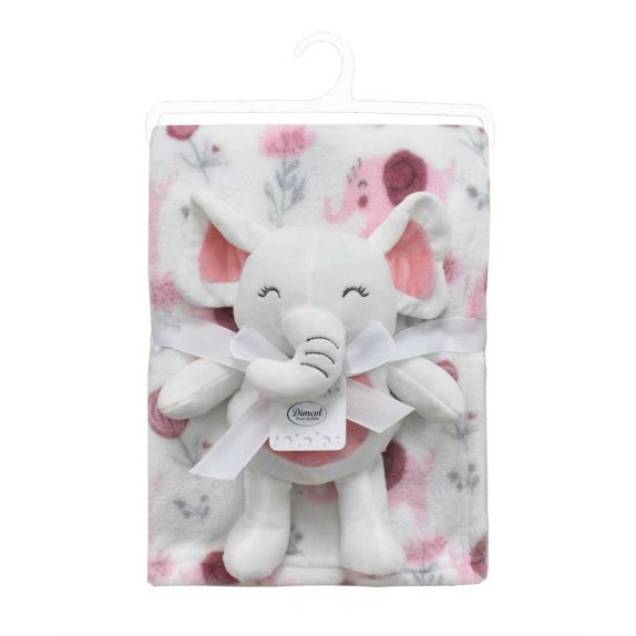 Λούτρινο Ζωάκι Σετ 2 Τεμ- Dimcol Elephant 20 Ύψος 25 cm &...