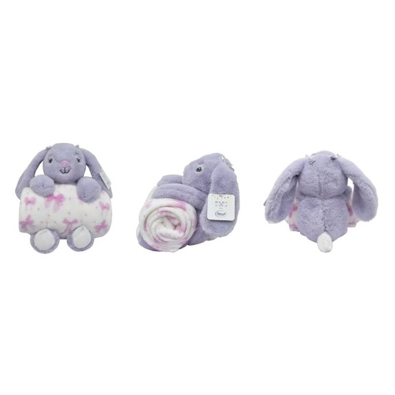 Λούτρινο Ζωάκι Σετ 2 Τεμ- Dimcol Rabbit 17 Ύψος 30 cm &...