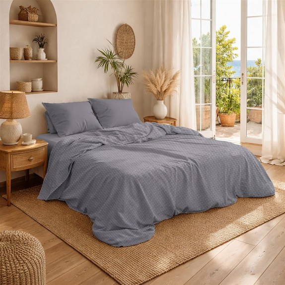 Κουβέρτα Πικέ King Size Dimcol 255x270 Grey