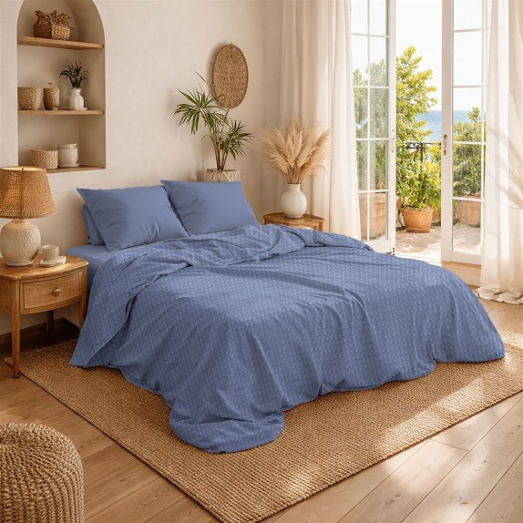 Κουβέρτα Πικέ King Size Dimcol 255x270 Classic Blue