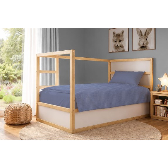 Κουβέρτα Πικέ Μονή Dimcol 165x270 Classic Blue