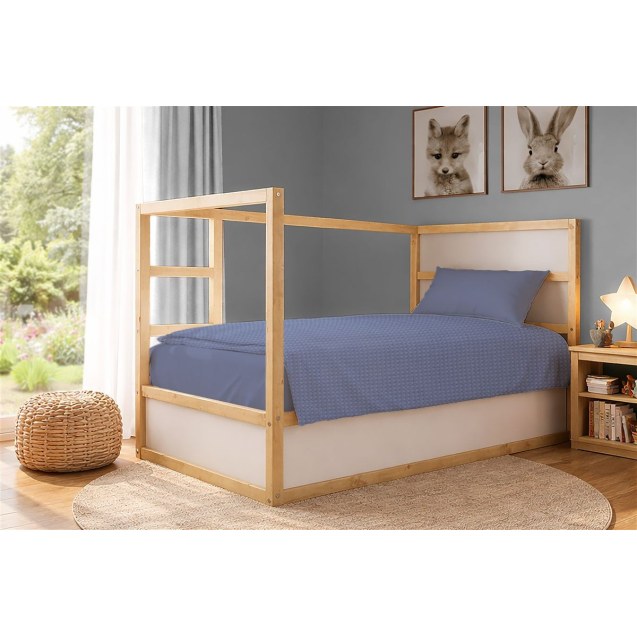 Κουβέρτα Πικέ Μονή Dimcol 165x270 Classic Blue