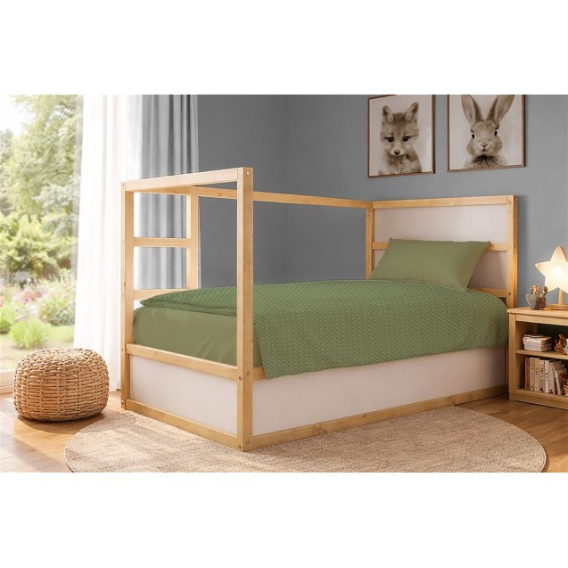 Κουβέρτα Πικέ Μονή Dimcol 165x270 Olive