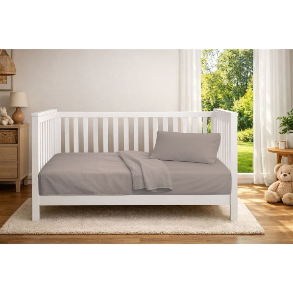 Κουβέρτα Πικέ Κούνιας Dimcol Μονόχρωμη 125x150 Elephant