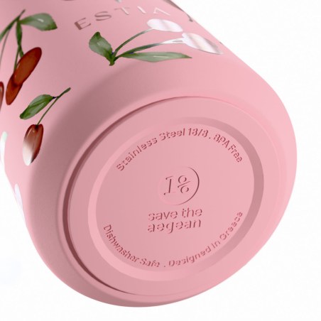 Estia Θερμός Flow Save The Aegean 500ml Cherry Rose