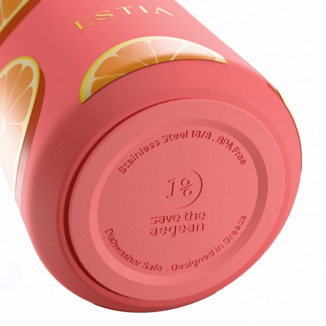 Estia Θερμός Flow Save The Aegean 500ml Orange Pop