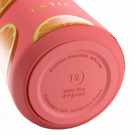 Estia Θερμός Flow Save The Aegean 500ml Orange Pop