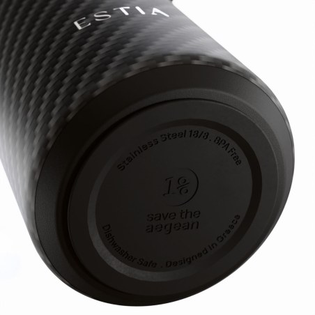 Estia Θερμός Pulse Save The Aegean 500ml Carbon Fibre