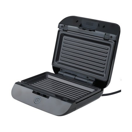 Estia Τοστιέρα Black & Inox 2 Θέσεων 800W Με Αποσπώμενες Αντικολλητικές Πλάκες