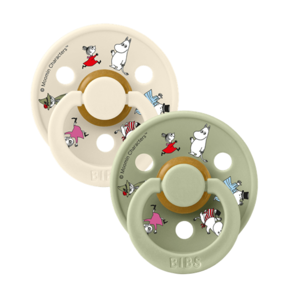 Πιπίλες 2 Τεμαχίων BIBS x Moomins Friends Ivory Sage