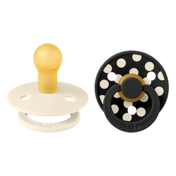 Πιπίλες 2 Τεμαχίων BIBS Studio Collection Polka Dot Ivory...