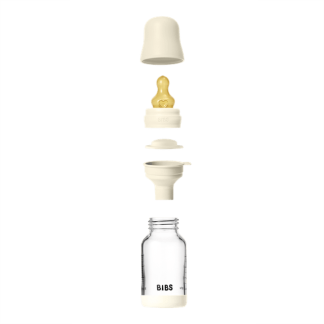 Μπιμπερό Γυάλινο Στρογγυλή Θηλή Latex 120 ml...