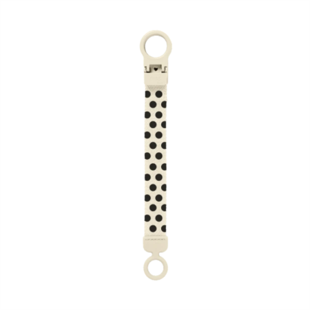 Κλιπ Πιπίλας Bibs Loop Polka Ivory Black