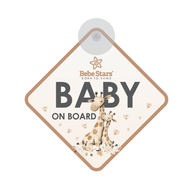 Σήμα Αυτοκινήτου Baby on Board με Βεντούζα Bebe...
