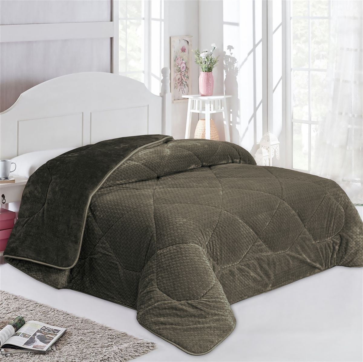 Κουβερτοπάπλωμα Υπέρδιπλο Dimcol 700 gr/m² 1960 Olive 2