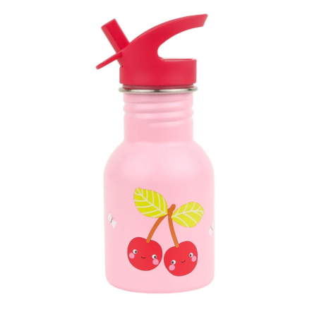 Μπουκάλι Ανοξείδωτο Ατσάλι Α Little Lovely Company Happy Cherries 350ml DBSMHC111