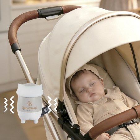 Επαναφορτιζόμενος Μηχανισμός 3 in 1 Bebe Stars - Δονητής, Ήχος & Φως Νυκτός 20-170