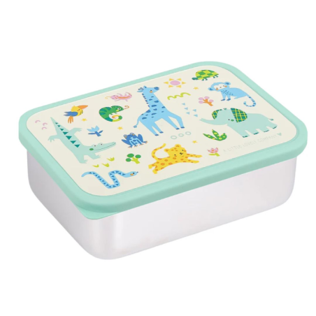 Δοχείο Φαγητού Ανοξείδωτο Ατσάλι A Little Lovely Company Jungle 900ml LBSSJU56