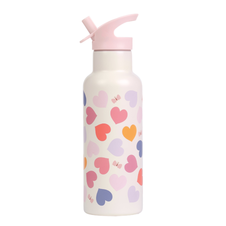 Παγούρι Ανοξείδωτο Διπλό Τοίχωμα Α Little Lovely Company XL Hearts 500ml DBSXHE102
