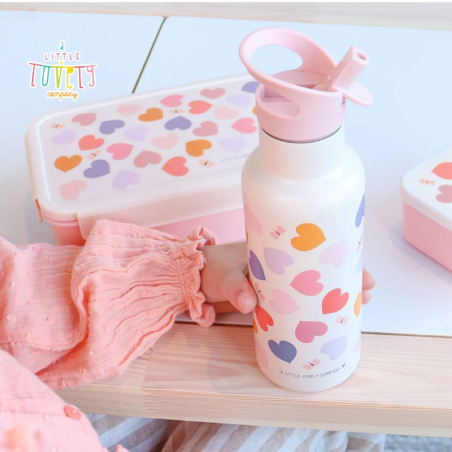 Παγούρι Ανοξείδωτο Διπλό Τοίχωμα Α Little Lovely Company XL Hearts 500ml DBSXHE102