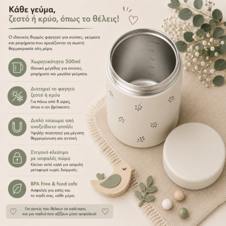 Θερμός Φαγητού Ανοξείδωτο Ατσάλι Fresk Berries 500ml FR-FD120-09