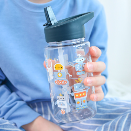Παγούρι Από Tritan Α Little Lovely Company Robots 450ml DBROBU95