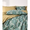 Σετ Παπλωματοθήκη King Size 3 Τεμαχίων Kentia Alexei 02 Sage-Dark Green-Mustard-Beige 260x240