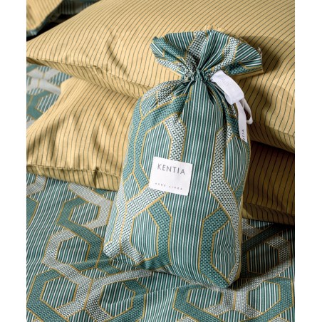 Σετ Σεντόνια Ημίδιπλα 3 Τεμαχίων Kentia Alexei 02 Sage-Dark Green-Mustard-Beige 190x270